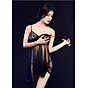 Váy ngủ lưới phối ren sexy, kèm quần lót lọt khe VN04, Freesize thumbnail