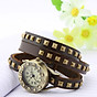 Women s vintage rivets bracelet wrist watch 8