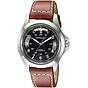 Hamilton men s h64455533 khaki king series stainless steel automatic watch with brown leather band 1