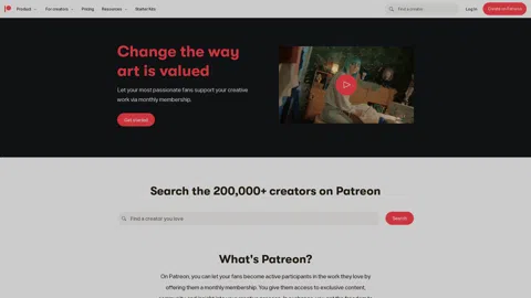 patreon.com screenshot
