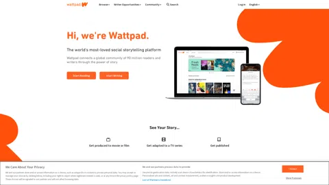 wattpad.com screenshot