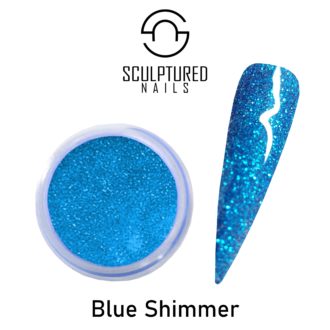 Glitter acrylic powder blue shimmer