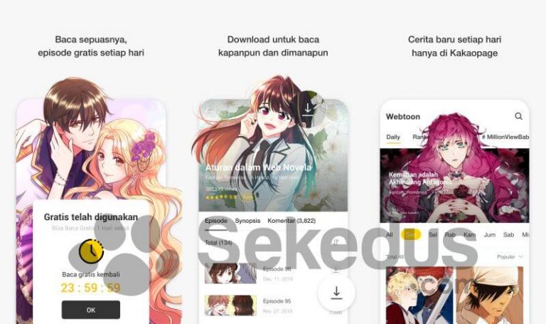 kakaopage - aplikasi baca manhwa bahasa indonesia gratis dan legal