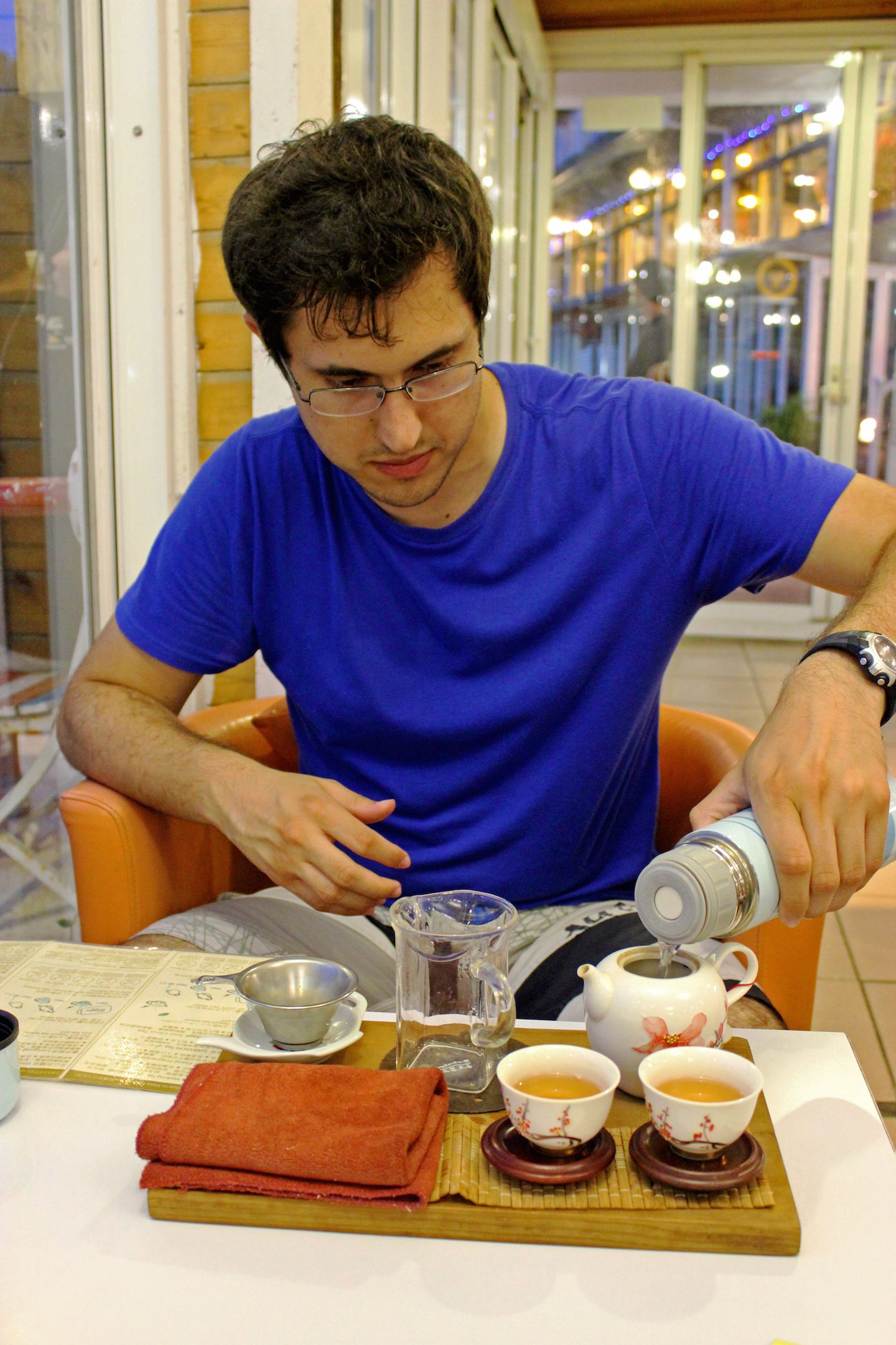 Carlos making some tea, Taipei, Taiwan