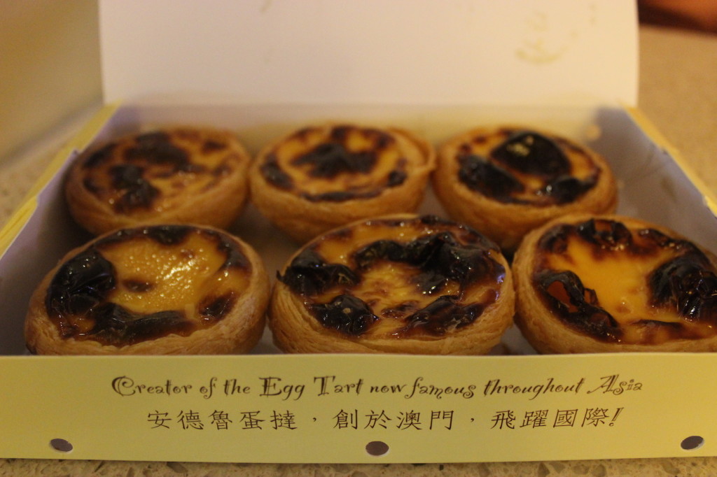 Portuguese egg tarts from Lord Stow's Bakery.