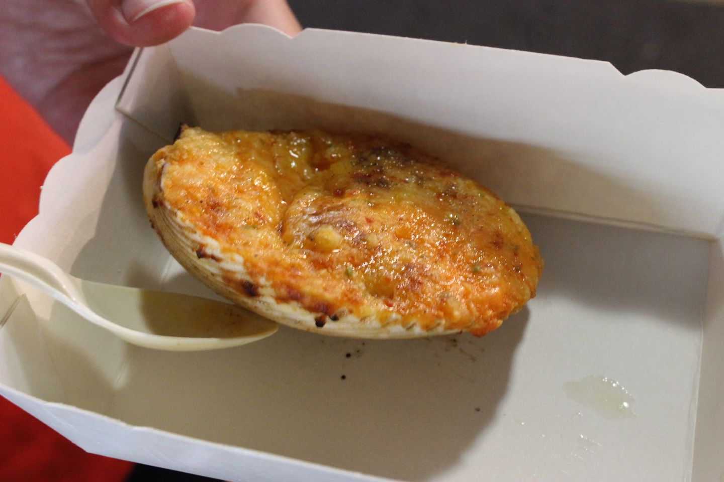 Baked clam with cheese