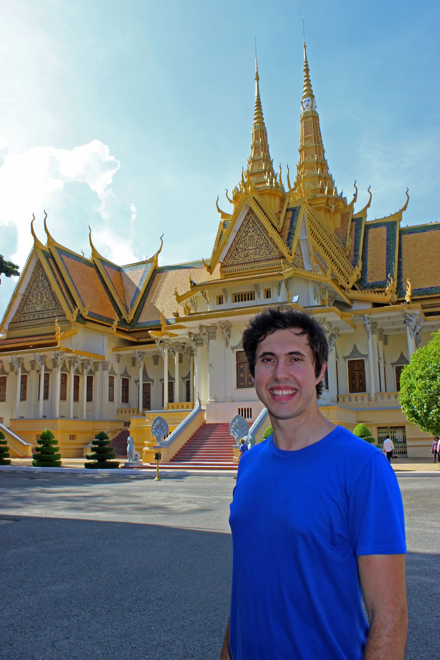 Carlos at the Royal Palace in Phnom Penh