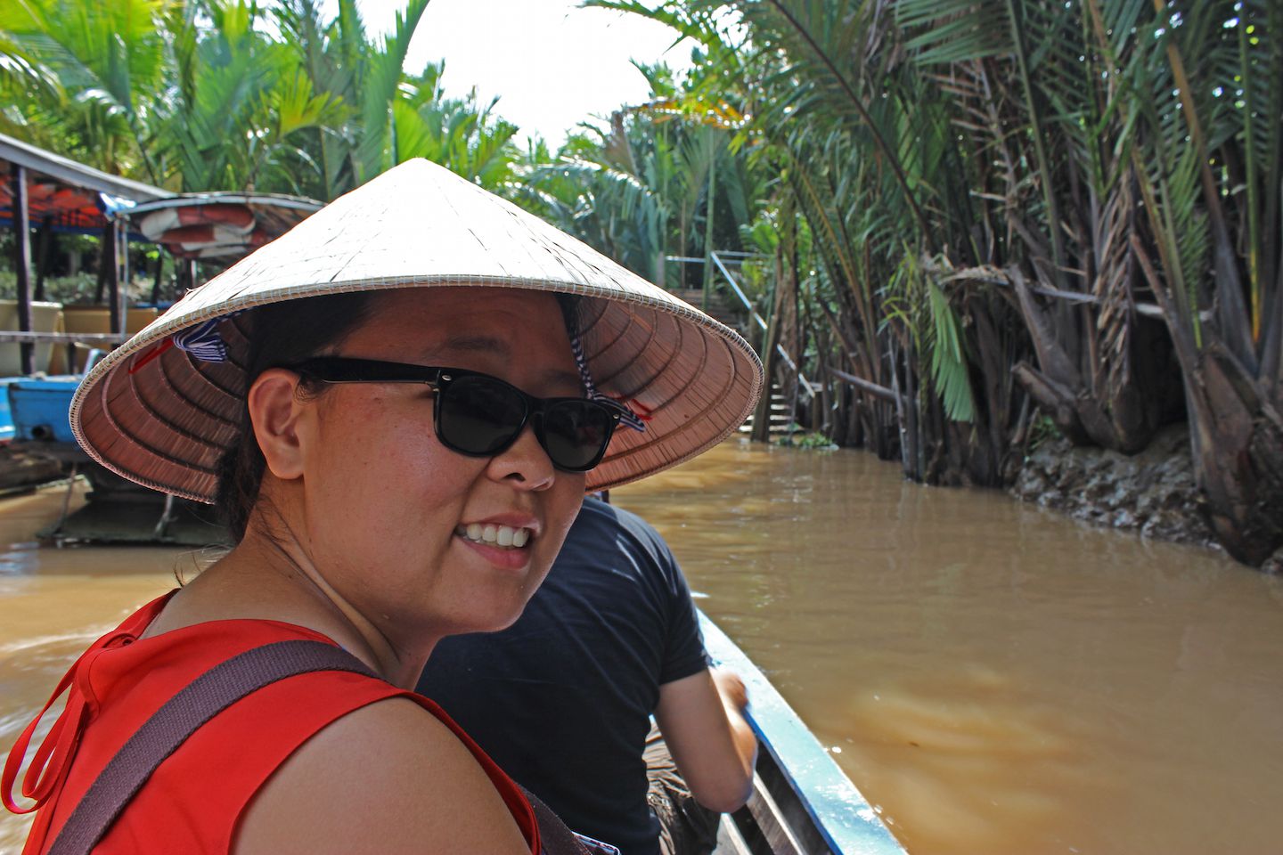 Cruising the small canals of the Mekong