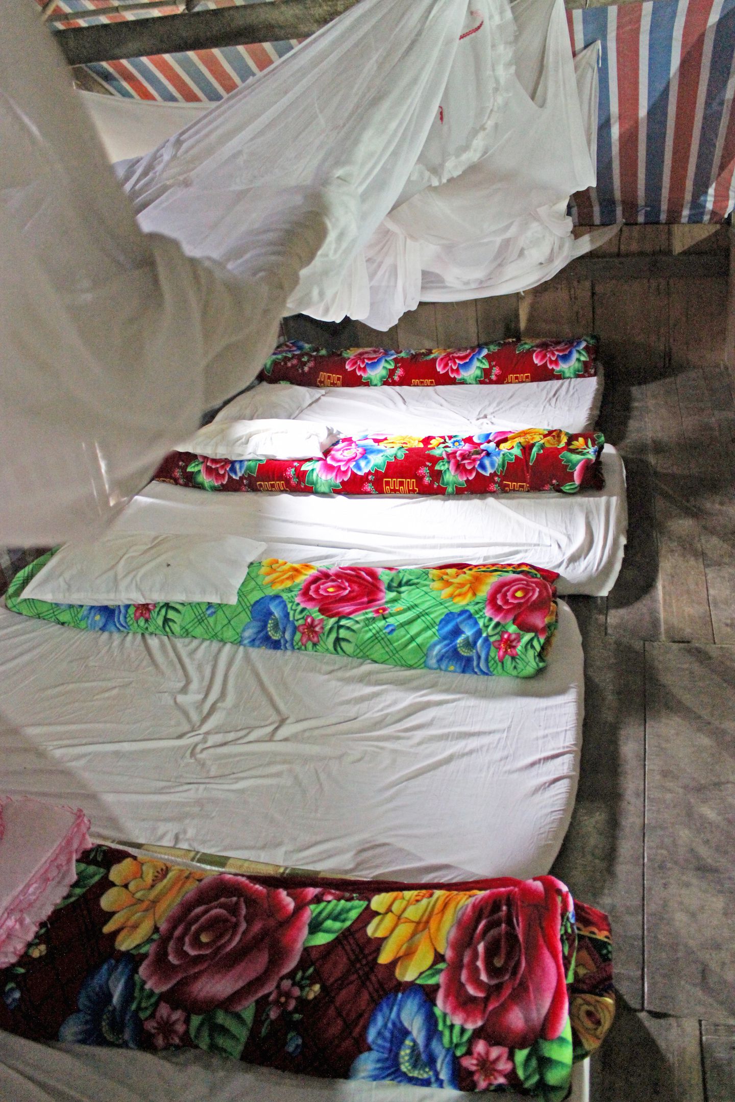 Our bed at the homestay