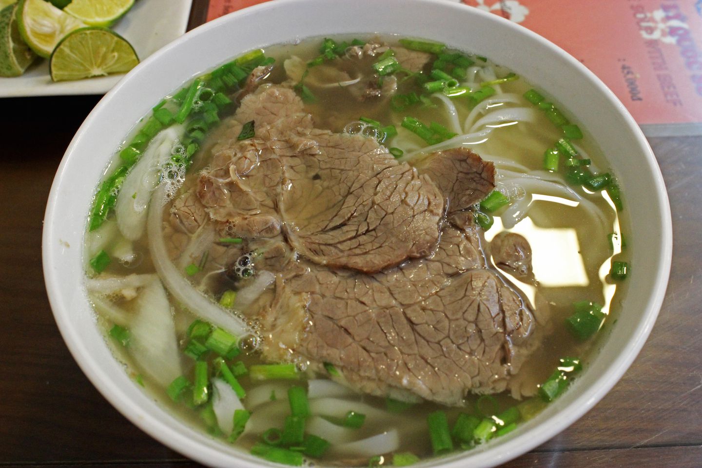 Pho with well done beef