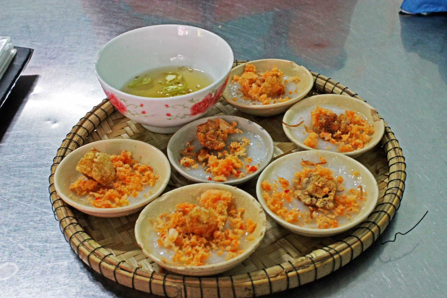 Plate with banh beo in Hue