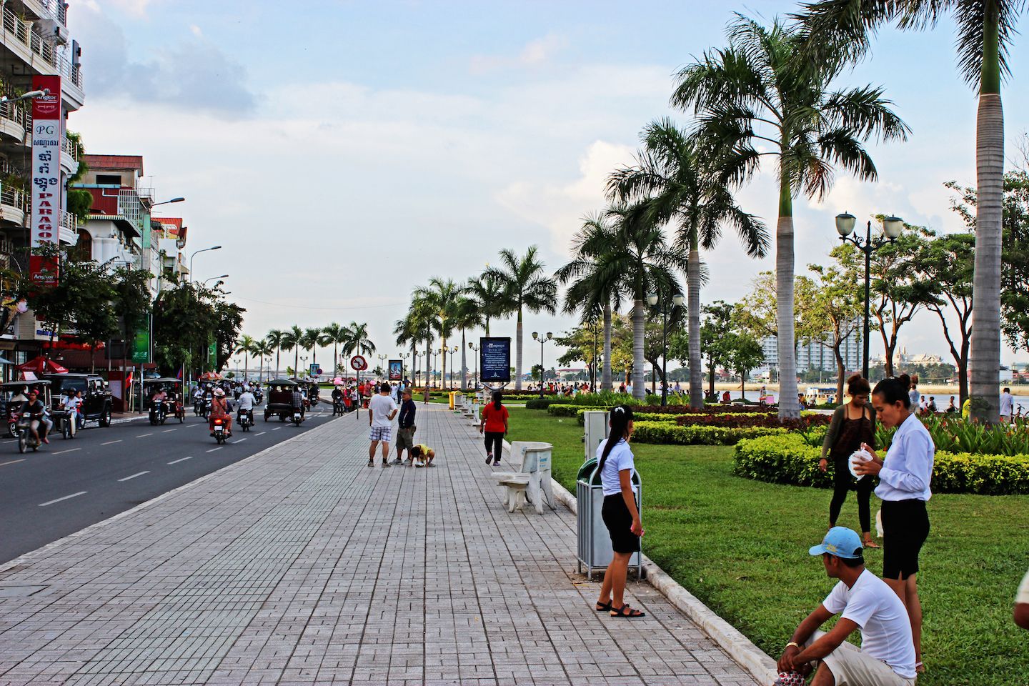 Riverside promenade in Phnom Penh