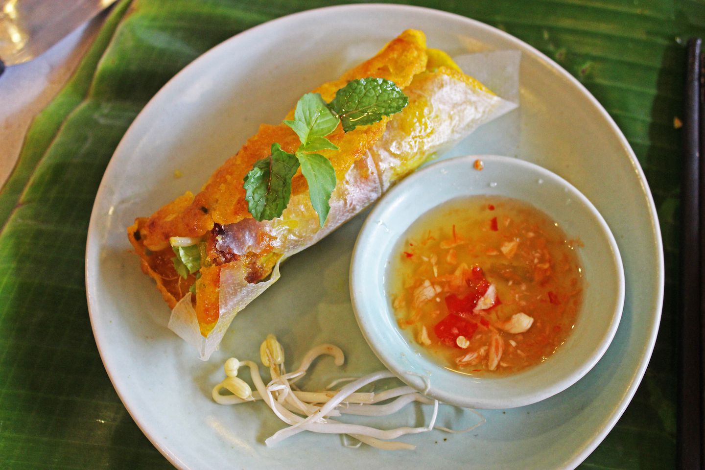 Rolled up Crispy Hoi An pancakes