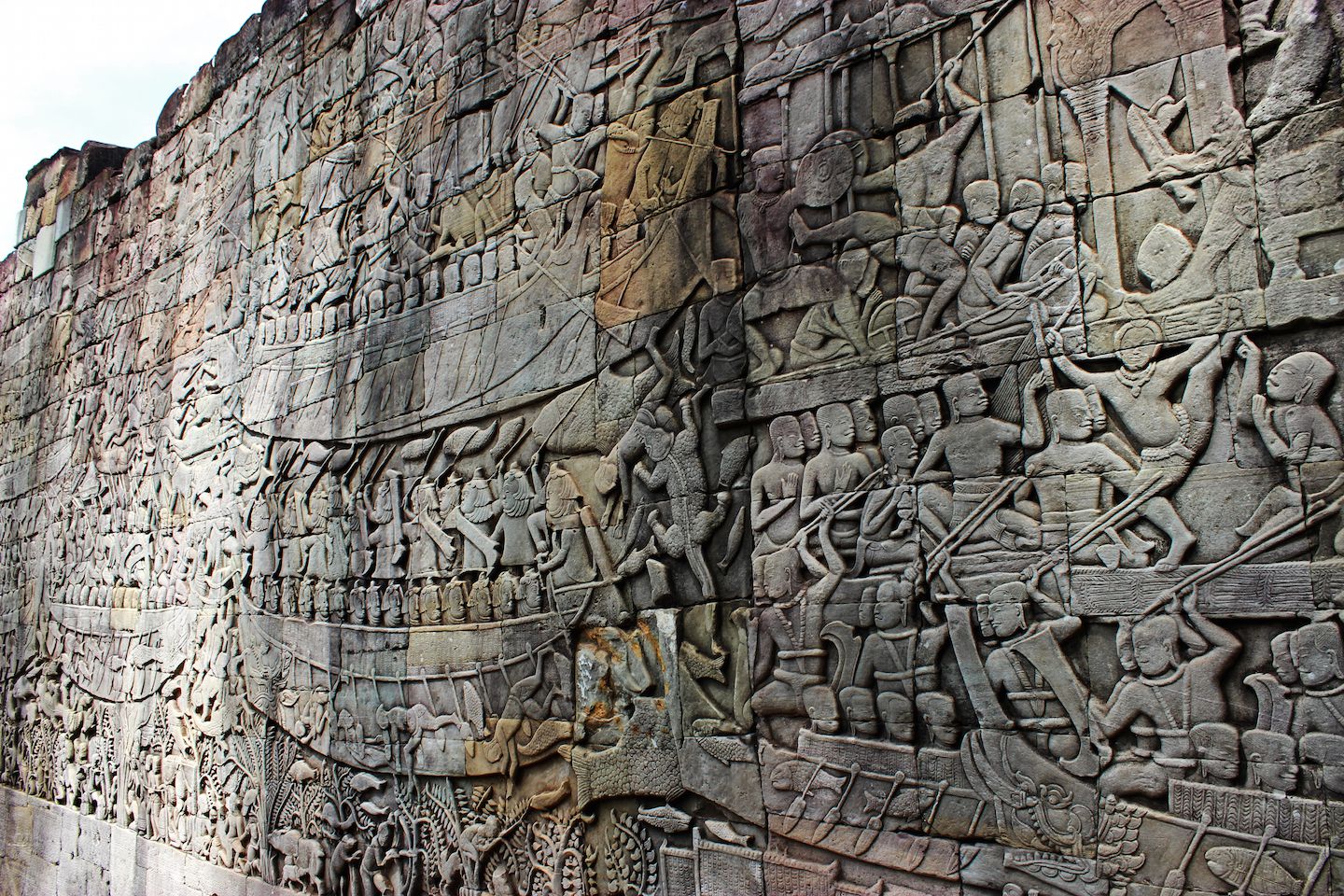 Bas relief at the Bayong depicting the naval battle against the Chams