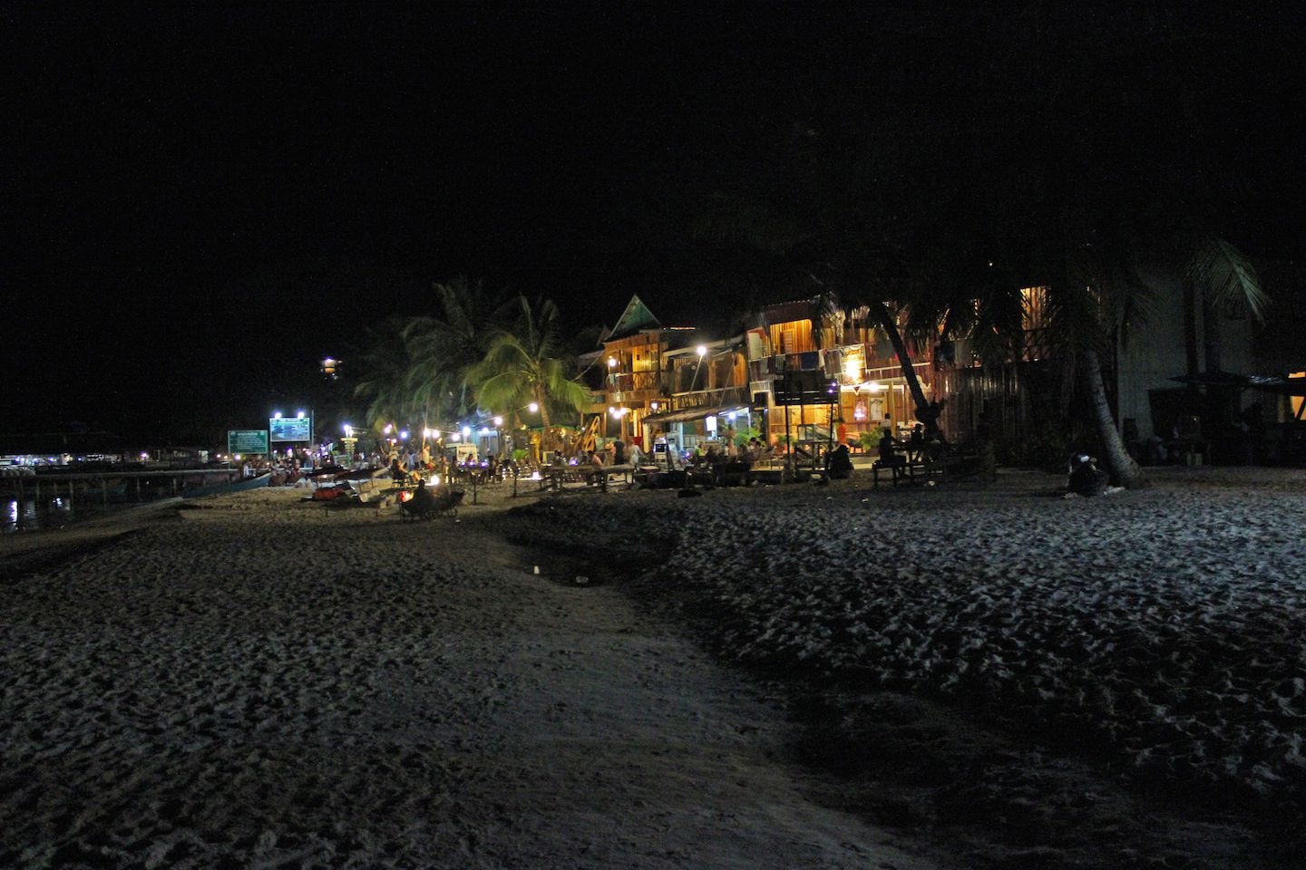 Beach at night in Koh Rong