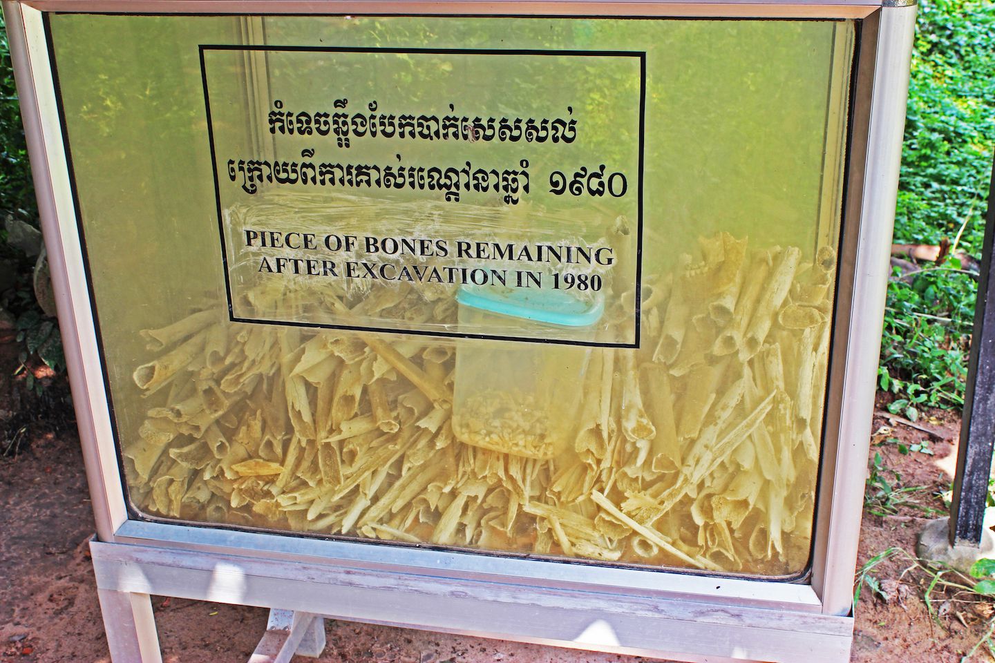 Bones and more bones found at the Choeung-Ek Killing Fields