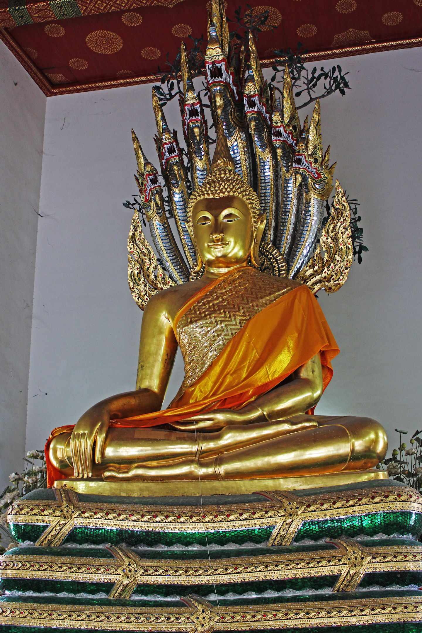 Buddha sitting on a 7-headed naga