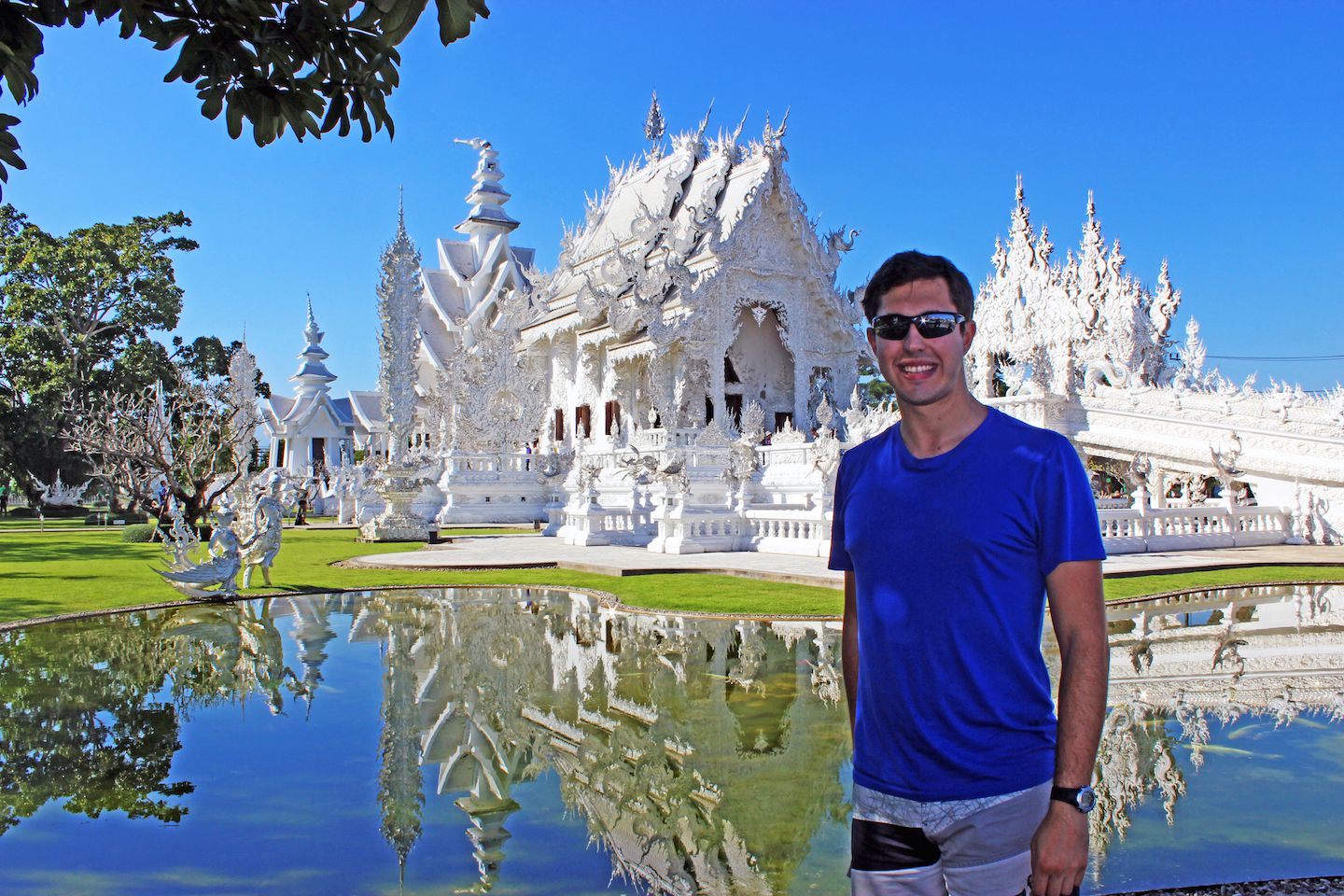 Carlos at the White Temple in Chiang Rai