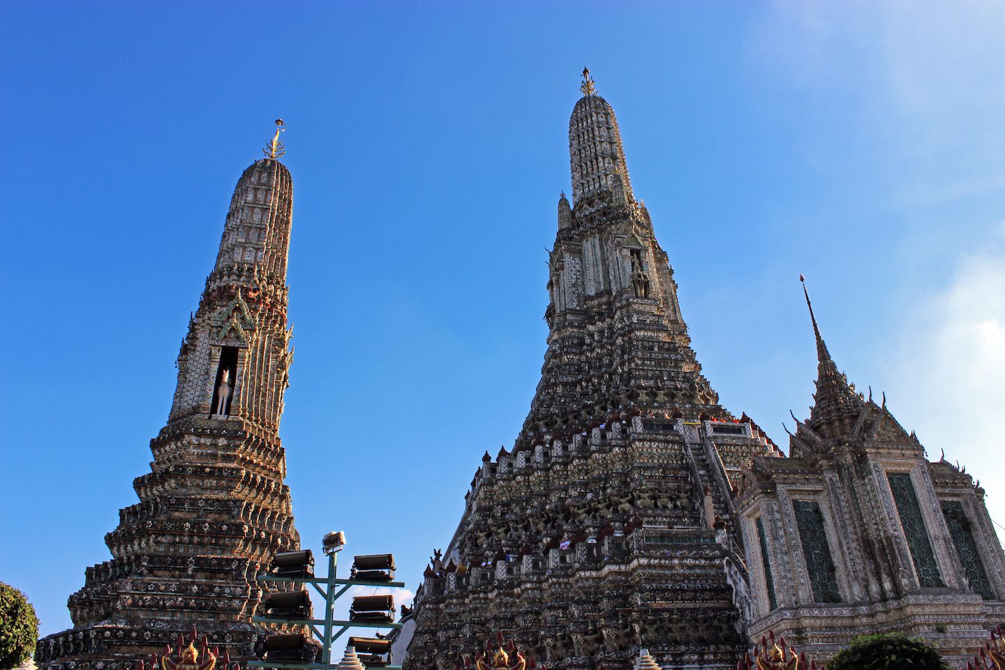 Chedis at Wat Arun in Bangkok