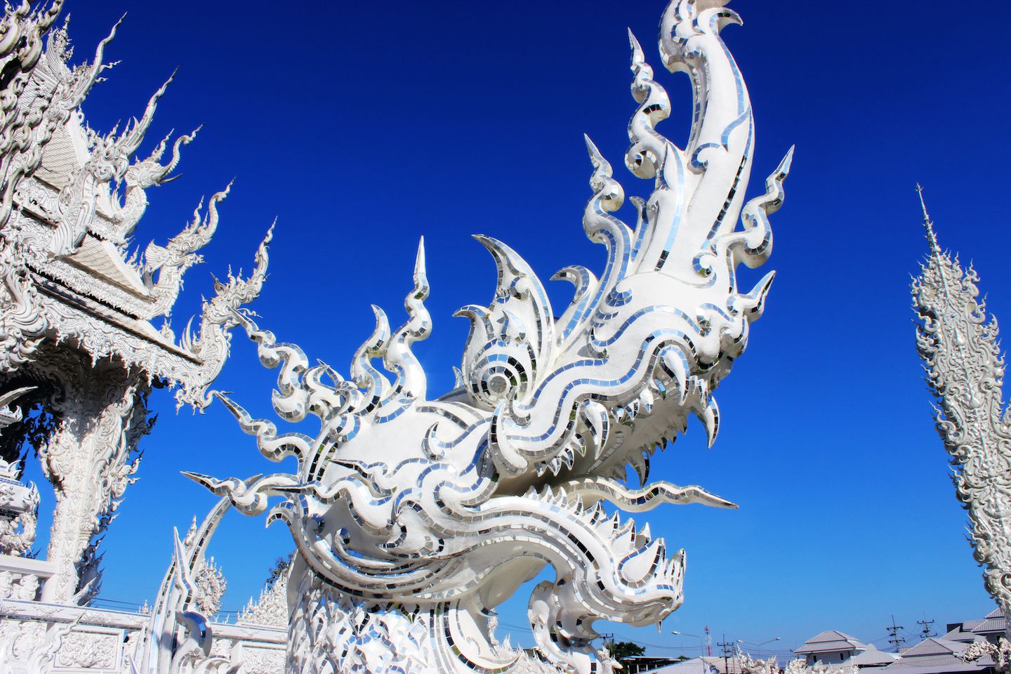 Dragon at the White Temple in Chiang Rai