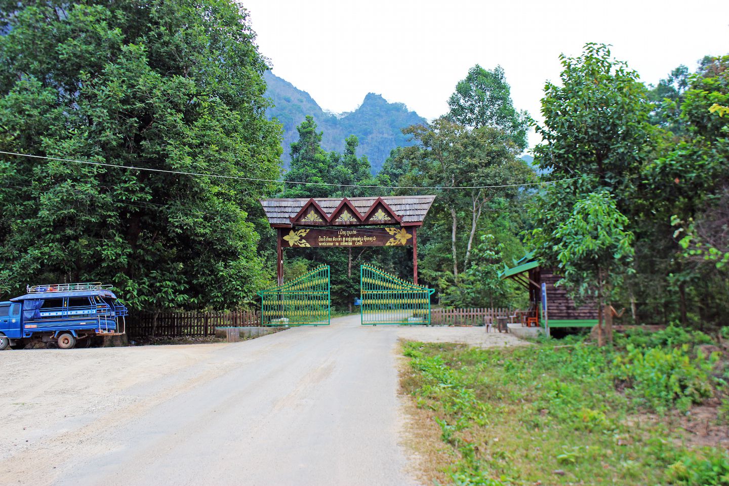 Entrance to Phou Hin Bun National Park, Konglor, Laos