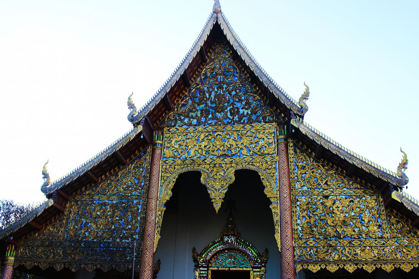 Façade of Wat Chiang Man in Chiang Mai