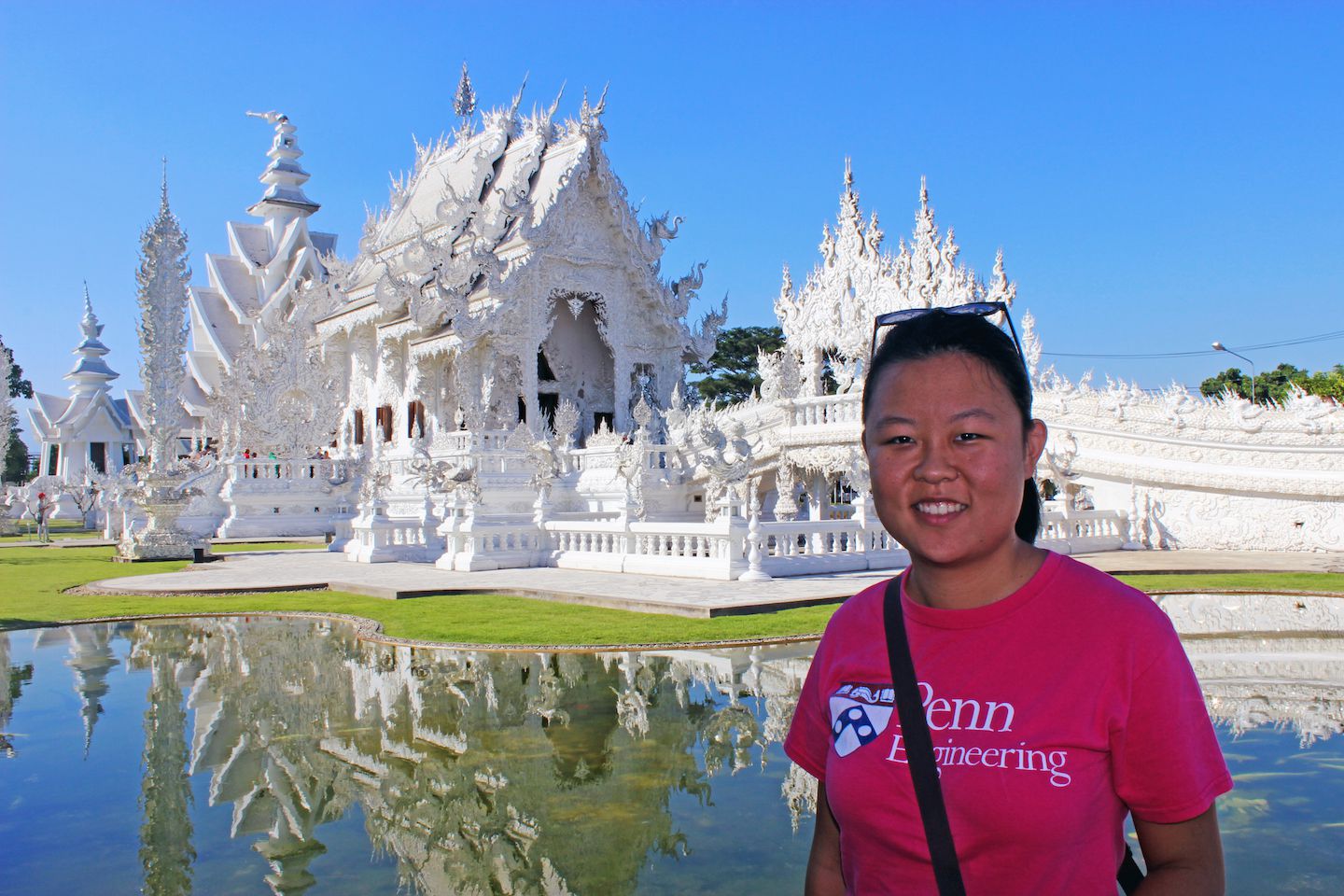 Julie at the White Temple in Chiang Rai