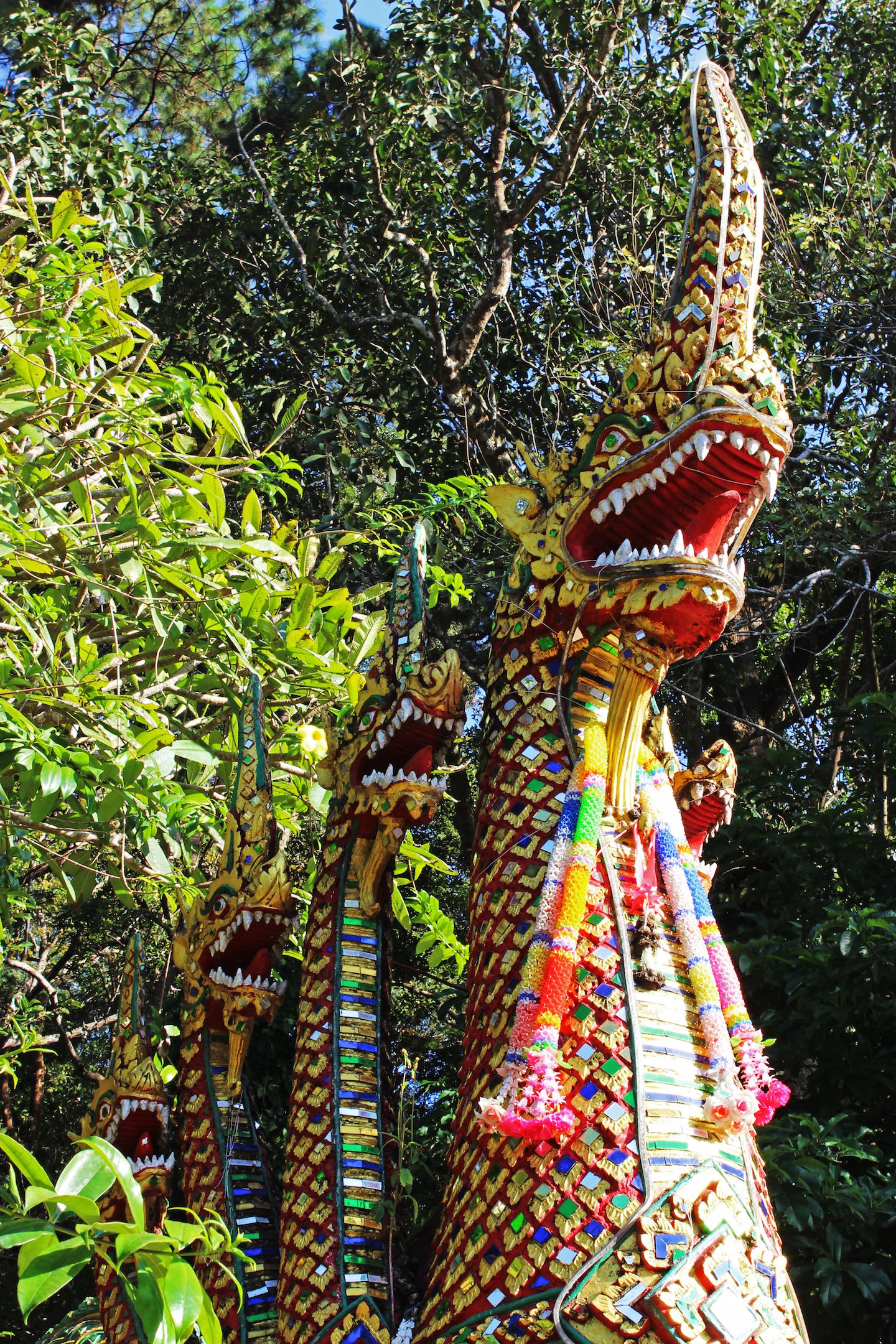 Naga balustrade at Wat Doi Suthep in Chiang Mai