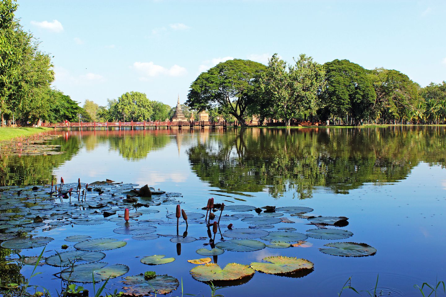Pond of Wat Tra Phang Ngoen in Sukhothai