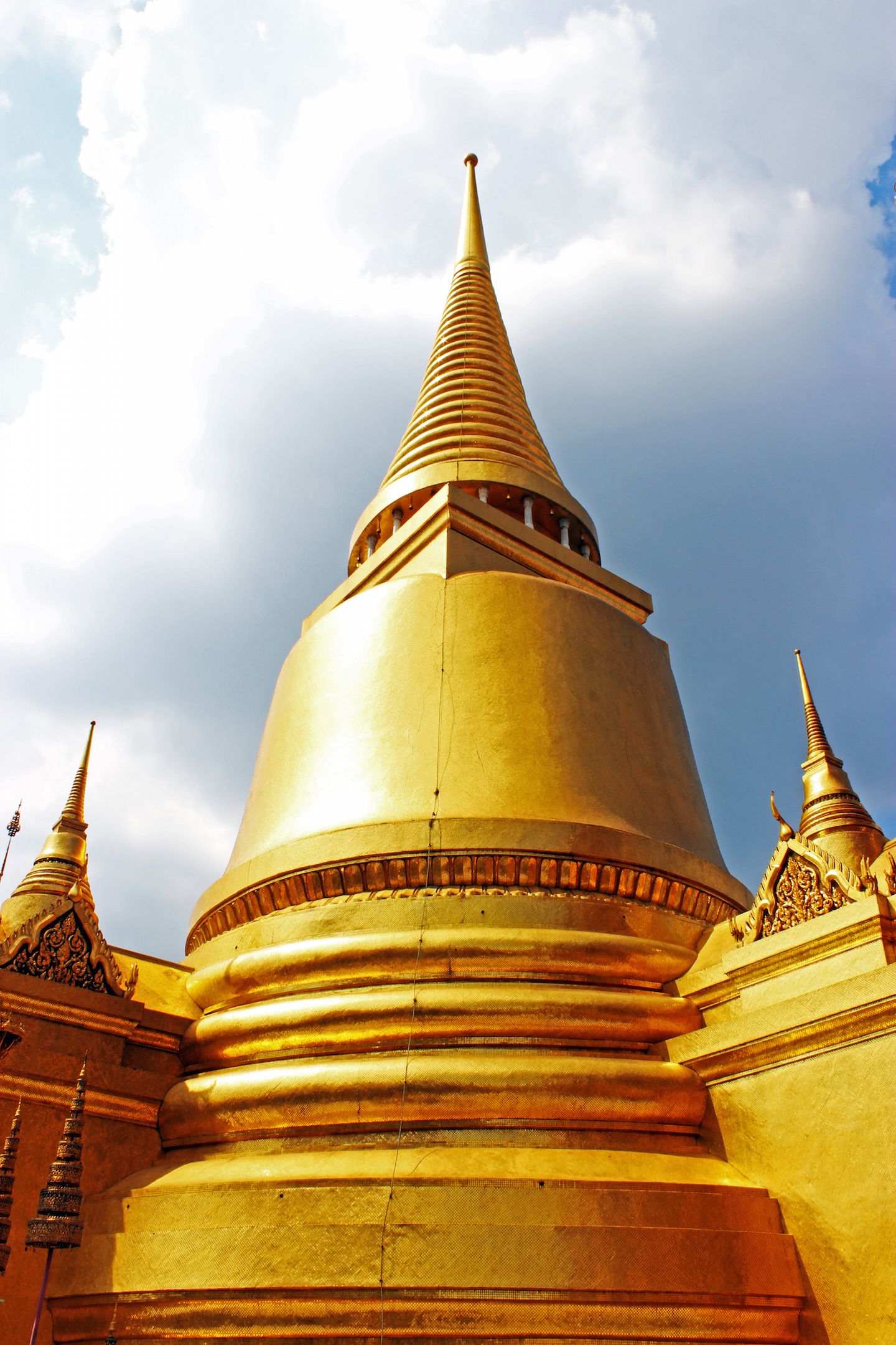 Rear view of Phra Sri Rattana Chedi at the Grand Palace in Bangkok