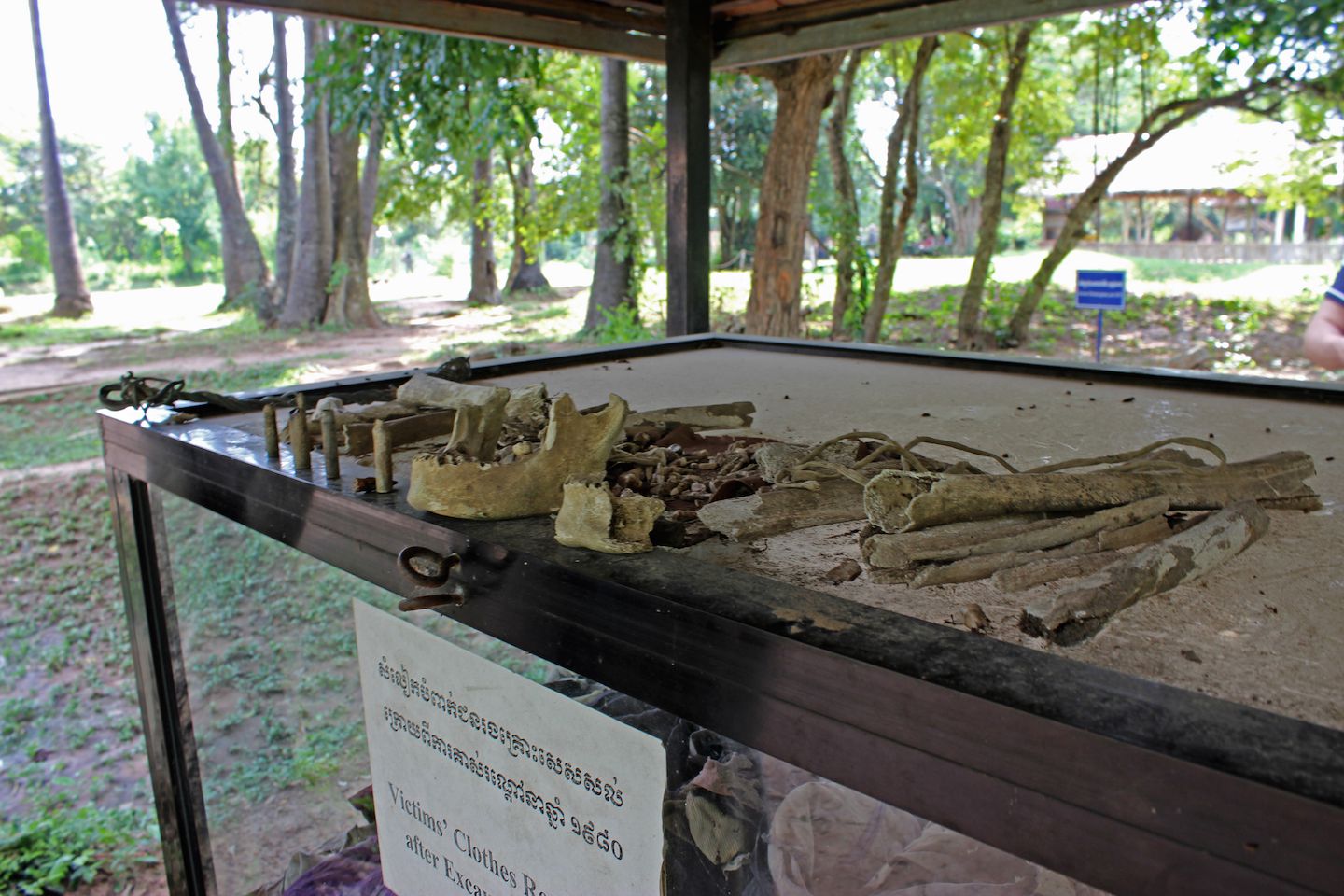 Rests of bones found at the Choeung-Ek Killing Fields