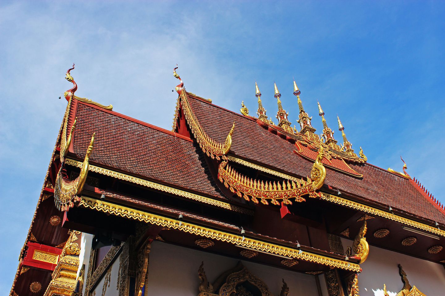 Roof of Wat Saen Muang Ma Luang in Chiang Mai