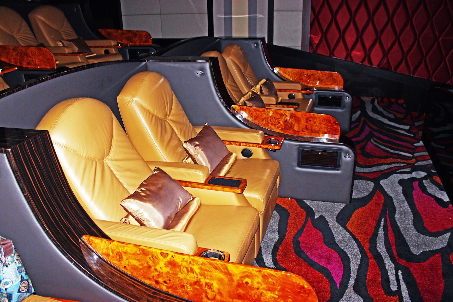 Seats in the UltraScreen theatre of the Major Cineplex in Chiang Mai