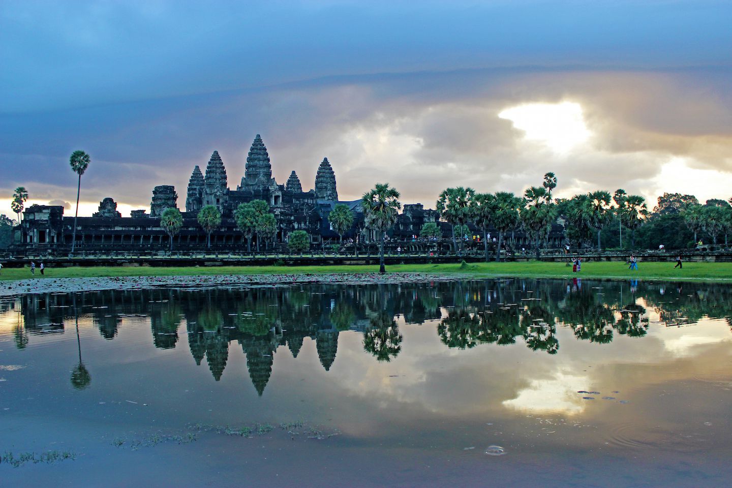 Third attempt: the clouds provided an interesting view of Angkor Wat