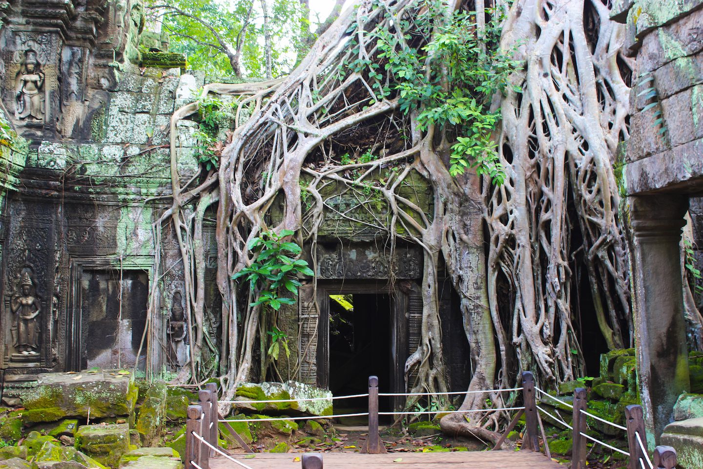 This is where Angelina Jolie appears as Lara Croft during her scene in Tomb Raider