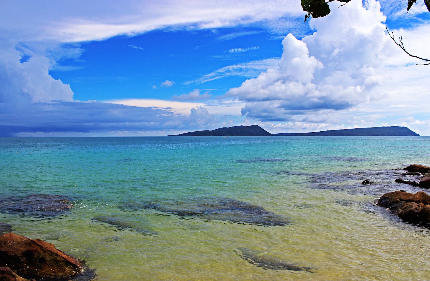 View of Koh Rong Samloem in the background