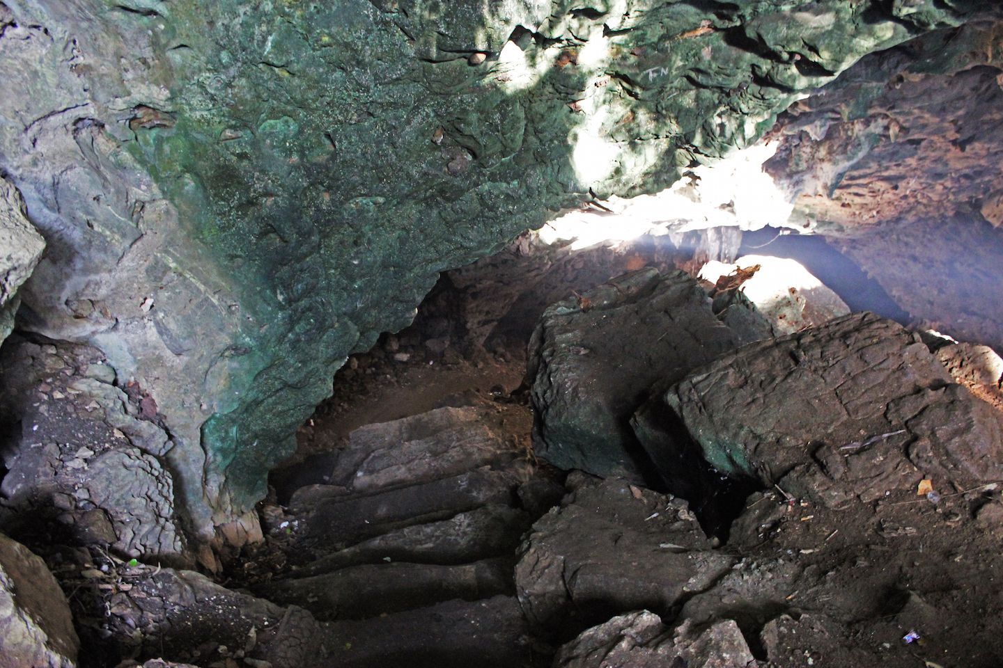 View of the darker parts of the cave