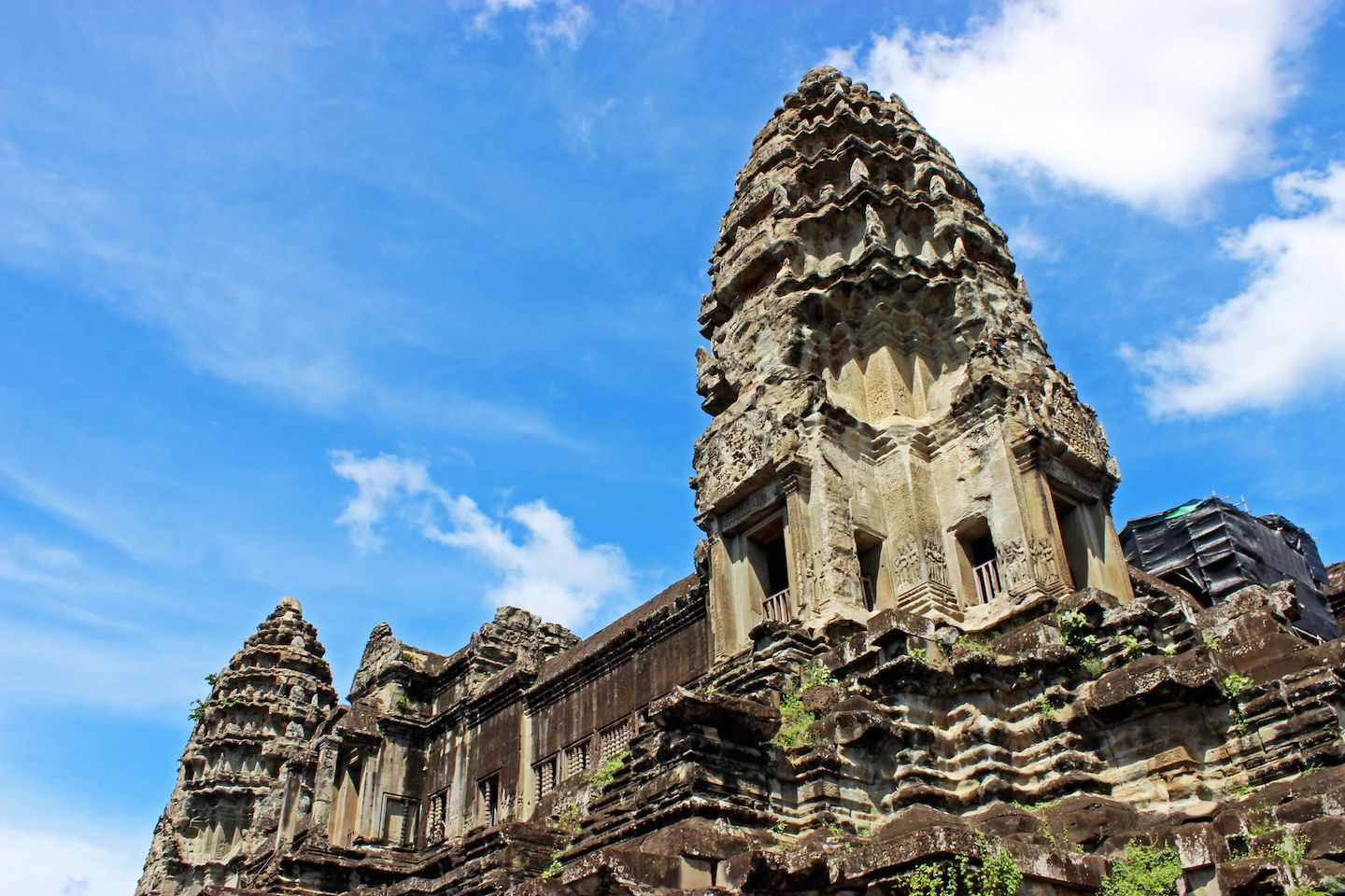 View of the prangs at Angkor Wat