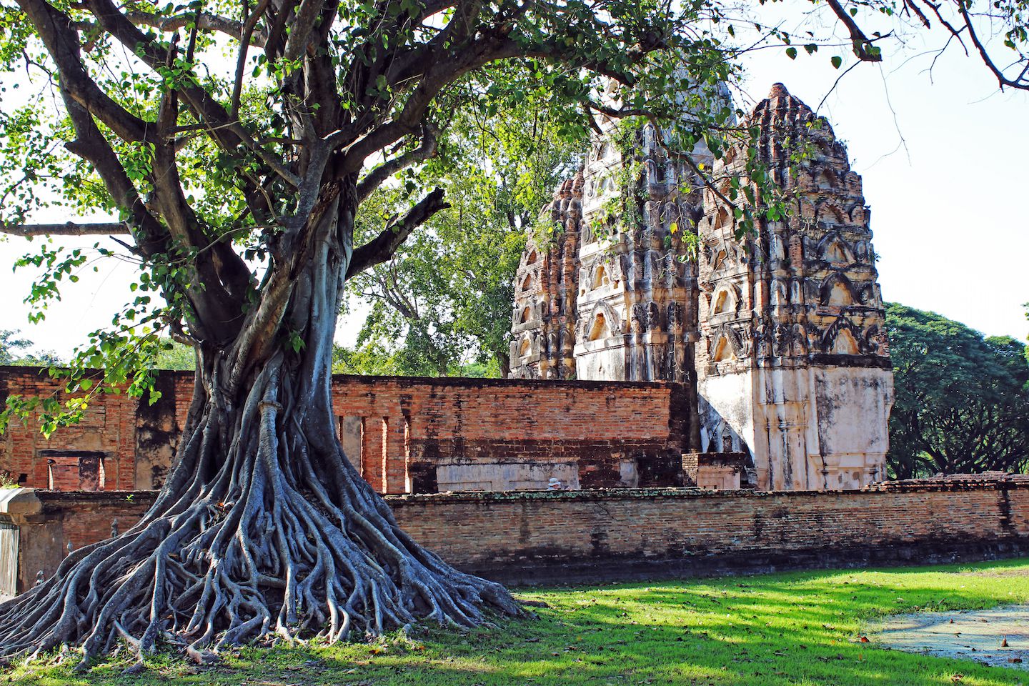 View of Wat Si Sawan in Sukhothai