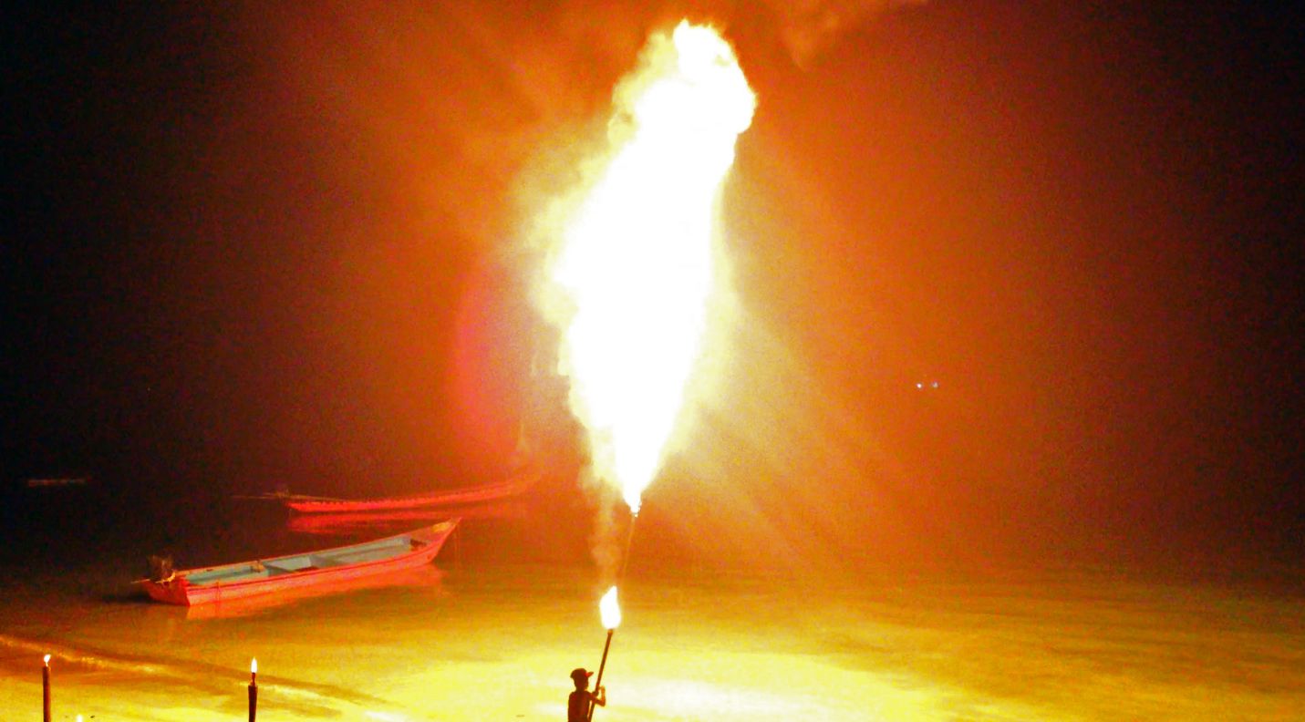 Fire show in Koh Tao, Thailand