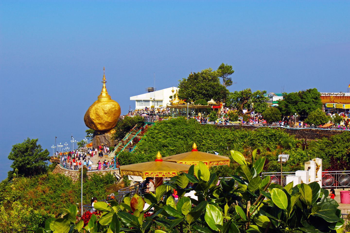 First glimpses of the Golden Rock, Myanmar