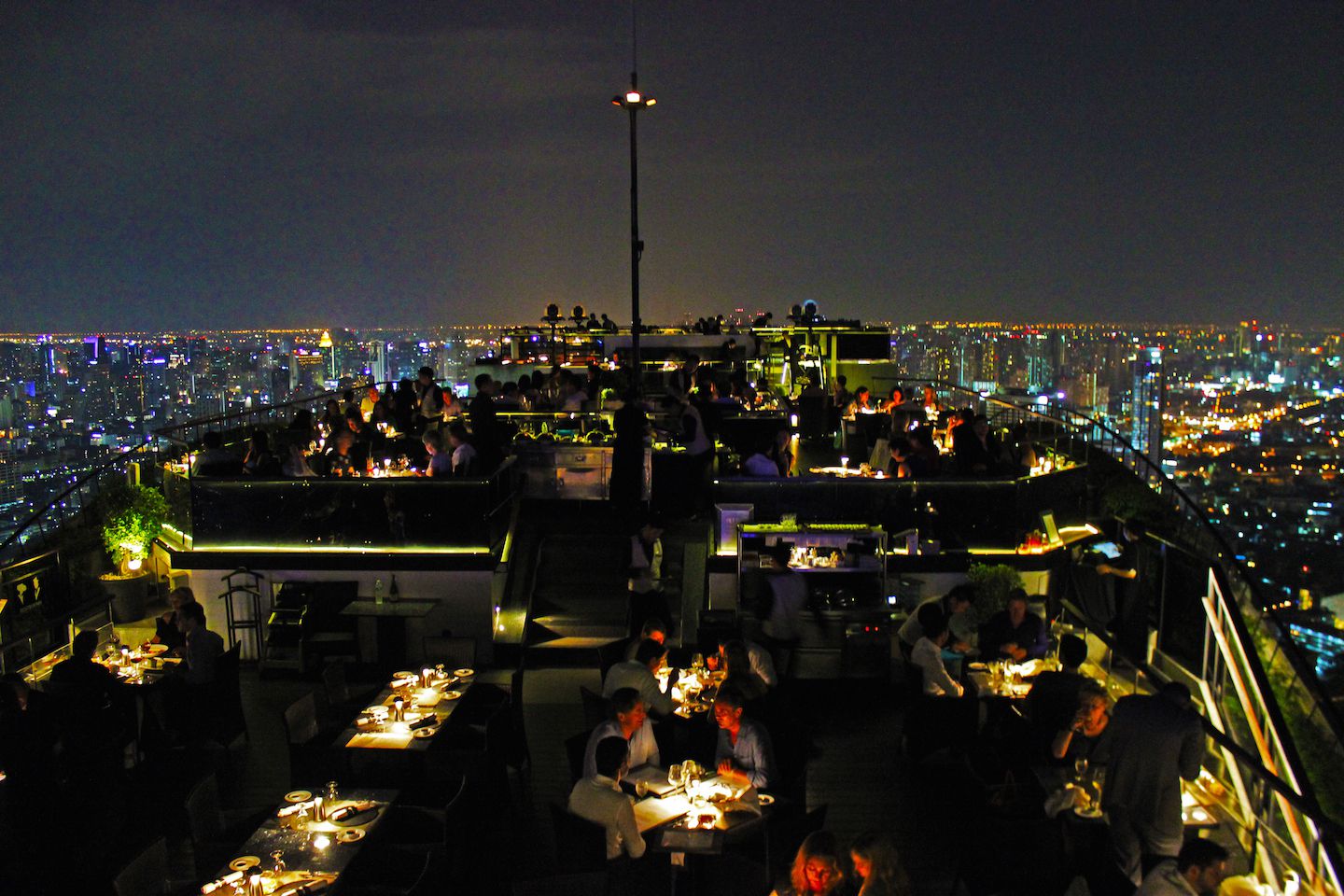 Vertigo restaurant overlooking Bangkok's skyline, Bangkok, Thailand
