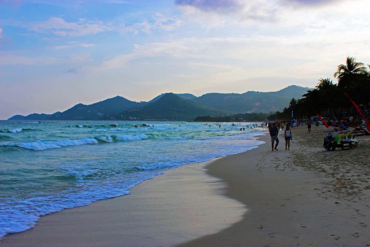 View of Chaweng Beach in Koh Samui, Thailand