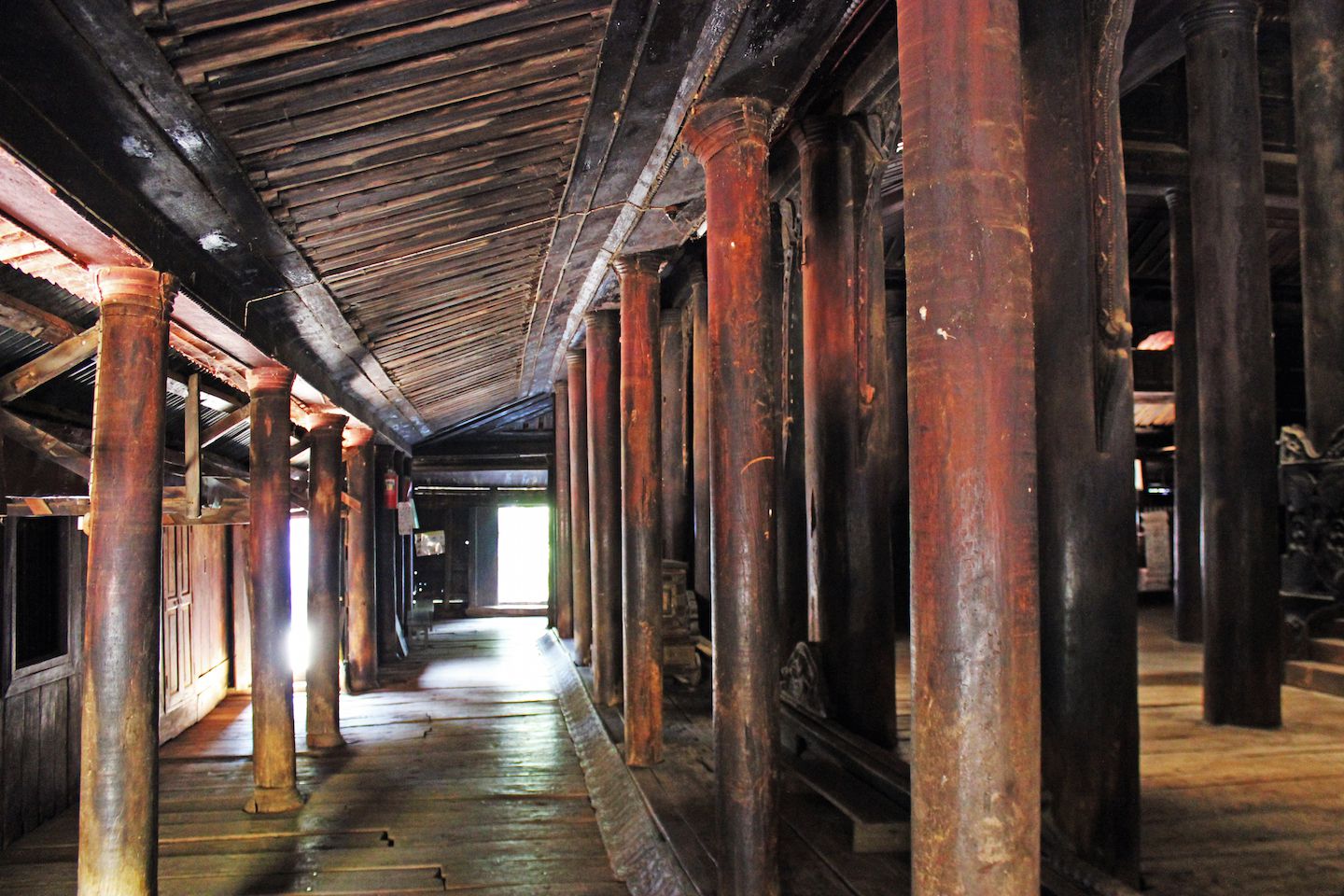 Columns of Bagaya Monastery, Inwa, Myanmar