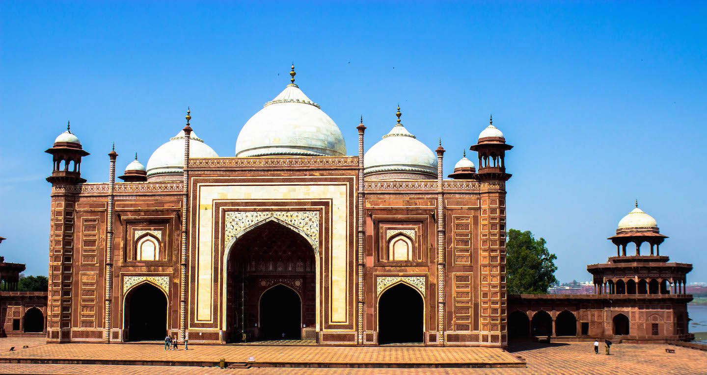 Mosque beside the Taj Mahal, Agra, India