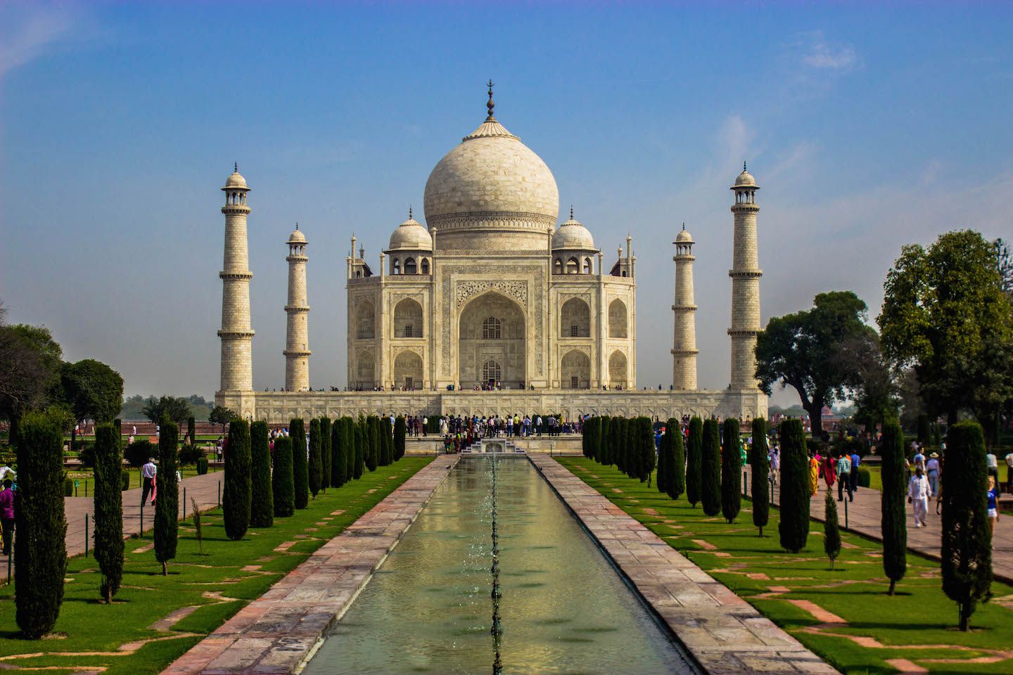 Front view of Taj Mahal, Agra, India