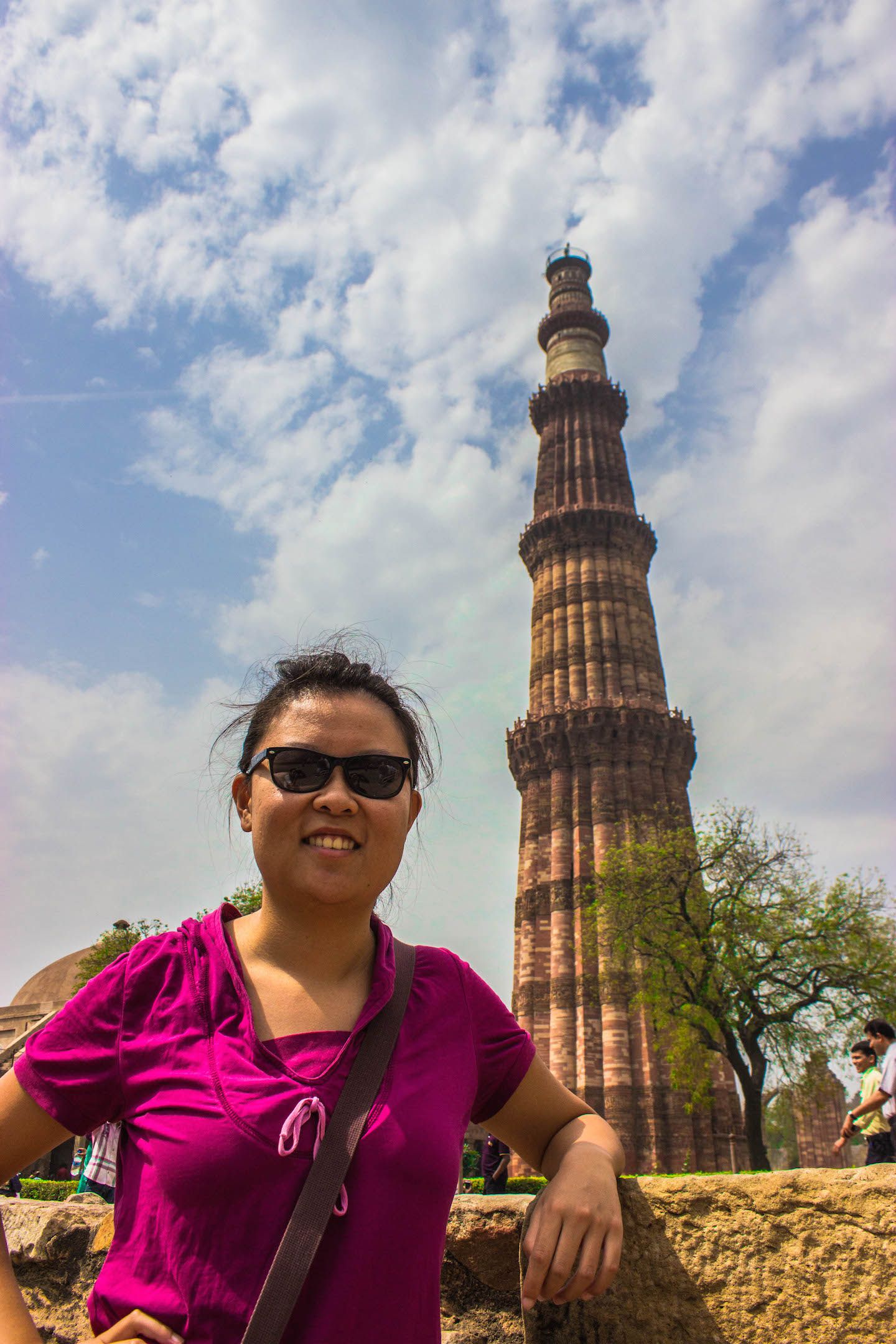 Julie at Qutb Minar, New Delhi, India