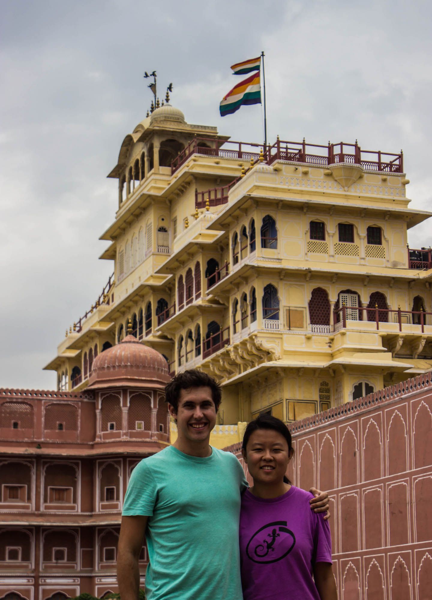 Julie and Carlos at the Jaipur City Palace, India
