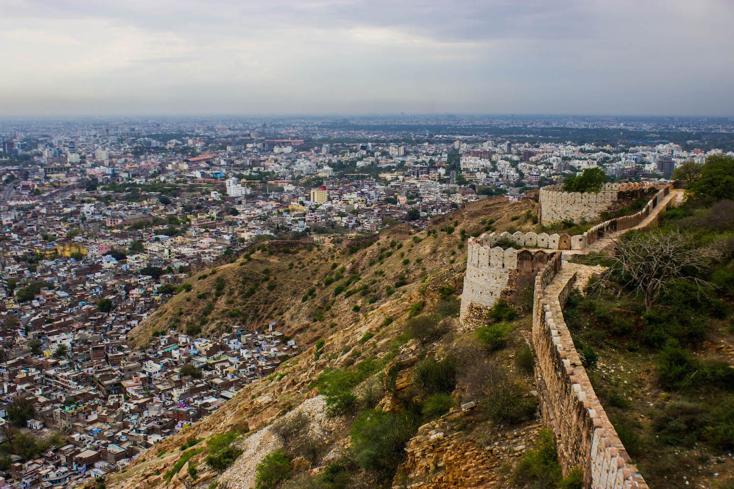 View of Jaipur from Nahagarh Fort, India
