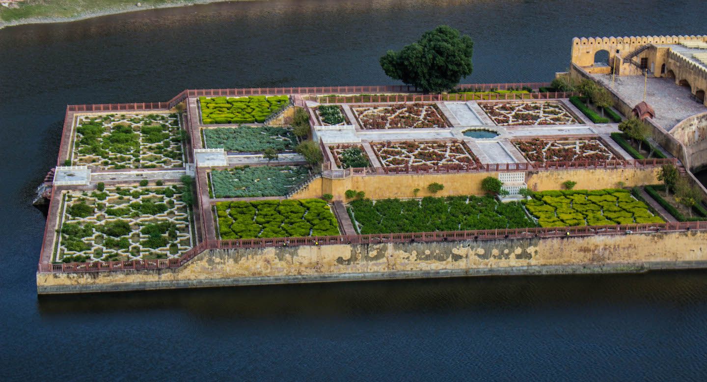Floating garden at the Amer Fort, Jaipur, India
